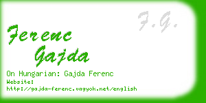 ferenc gajda business card